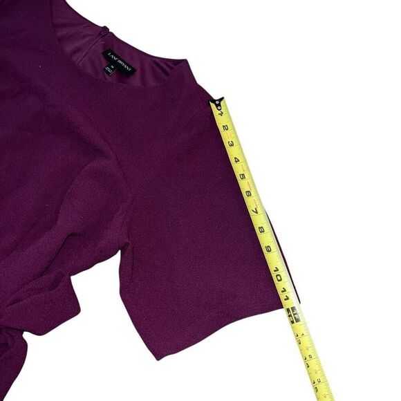 LANE BYRANT Plum Ruffle Hem Fit & Flare Dress Size 18 - Picture 6 of 9